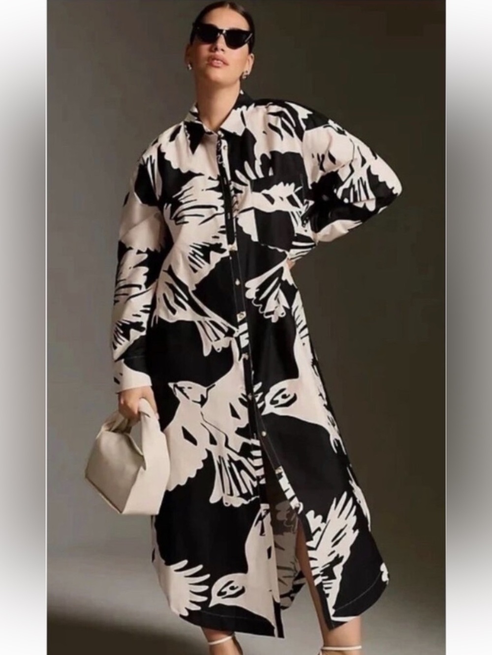 Maeve Soren Midi Shirt Dress from Anthropologie, Size Small